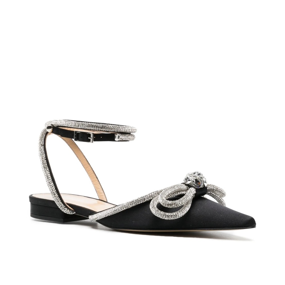MACH & MACH
Double Bow satin ballerina shoes
New never been worn